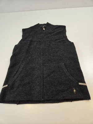 Smartwool Vest Mens Large Charcoal Gray Merino Wool Full Zip Sweater Pockets - Image 1 of 4