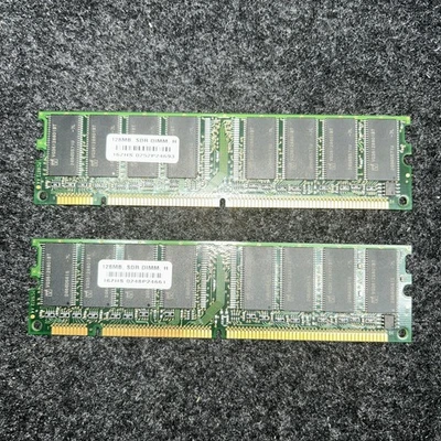 (2) 128MB SDR SDRAM memory module, SDR DIMM, H MEMORY 16ZHS 0131P23949 256MB - Image 1 of 4