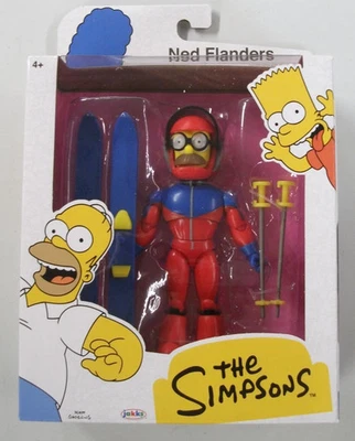 The Simpsons Ned Flanders Ski Outfit 5" Jakks Pacific Action Figure Wave 6 2025 - Image 1 of 2