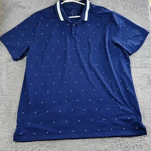 Nike Golf Dri-Fit Vapor Golf Polo Para Hombres XL Azul Estampado Triángulo Rendimiento - Imagen 1 de 4