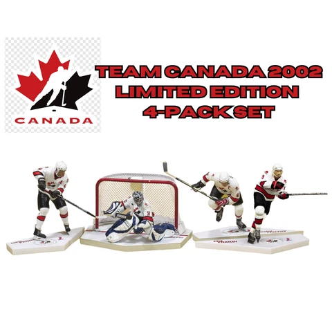 Mcfarlane NHL Team Canada 2002 Yzerman & Joseph & Lemieux & Pronger Figures Set Cover