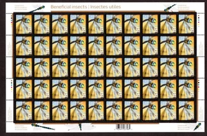Canada - Scott 2237 - Full Pane of 50 Stamps - Beneficial Insects - MNH - Picture 1 of 1