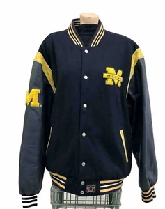 Vtg JH design MIchigan Wolverine’s XXL Reversible Varsity Jacket /b - Picture 1 of 15