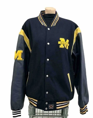 Vtg JH design MIchigan Wolverine’s XXL Reversible Varsity Jacket /b - Image 1 of 4
