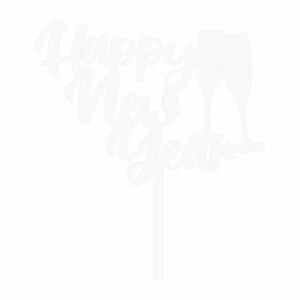 Happy New Year Cake Topper Pick Make A Wish Cupcake Dekoration Bild - Bild 1 von 1