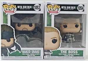 Funko POP! Games Metal Gear Solid Naked Snake #1053 The Boss #1054 Set of 2 - Picture 1 of 6