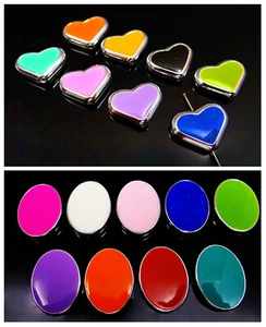 Beads Heart Shape Oval Acrylic Glitter Pearl Spacer Colour Choice Beads, P-38 - Picture 1 of 3