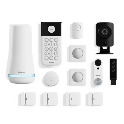 SimpliSafe 13 Piece Wireless Home Security System With Indoor Camera & Doorbell - Image 1 of 4