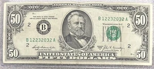 1969 New York B Note $50 Dollar Bill 50BL58 - Picture 1 of 2