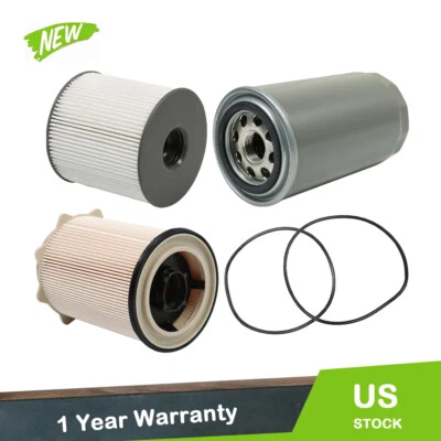 Diesel Fuel & Oil Filter Set Fit For Ram 2500 3500 4500 5500 6.7L 2019-2021 - Image 1 of 4