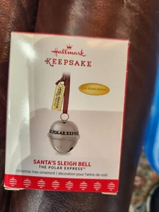 Hallmark Keepsake Ornament 2017 Santa's Sleigh Bell The Polar Express Ticket DD - Picture 1 of 3