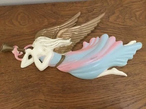 Metal Angel With Trumpet Wall Decor - Picture 1 of 4