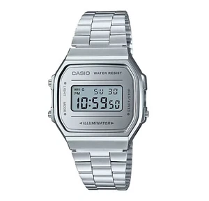 CASIO A168WEM-7EF, reloj, reloj digital, plata, iluminador, digital, retro, vintage, icónico - Imagen 1 de 2