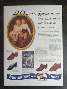 Vintage 1941 Buster Brown Shoes Full Page Original Ad 622 - Picture 1 of 1