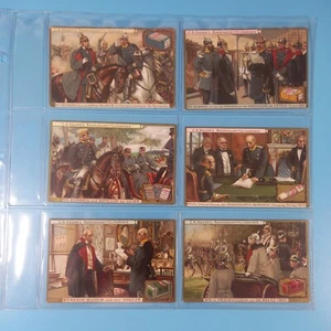 6 x Vintage C.H. Tarjetas comerciales alemanas Knorr cromadas - vida de Bismarck, c1900. - Imagen 1 de 6
