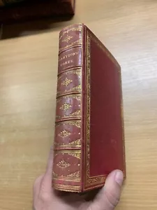 *RARE* 1884 "THE WORKS OF ALFRED TENNYSON" POETRY LEATHER ANTIQUE BOOK (P5) - Picture 1 of 19