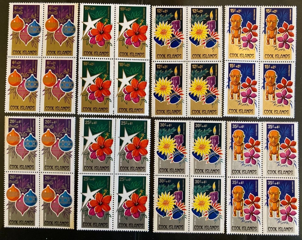 COOK ISLANDS 1979 CHRISTMAS CHARITY SURCHARGE IN BLOCKS OF 4 SG667-674 - Image 1 of 1
