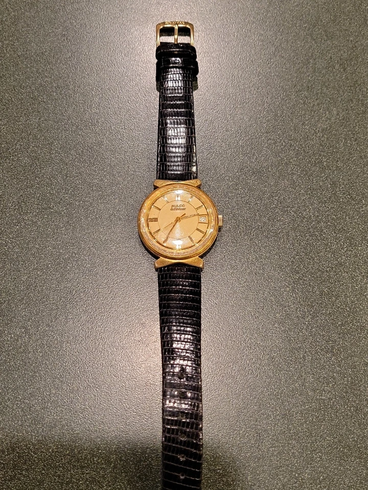 Reloj de pulsera suizo vintage MULCO Datovisor 21 joyas funcionando 263-104 Foto 1 de 4