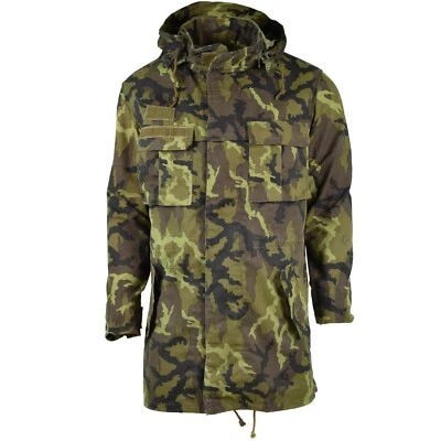 Original Czech army military combat CZ 95 camo field jacket parka hooded - Image 1 of 4