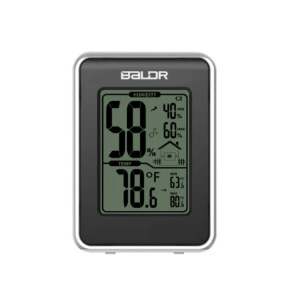 BALDR Digital Humidity Temperature Meter Indoor LCD Mini Thermo-hygrometer - Image 1 of 4