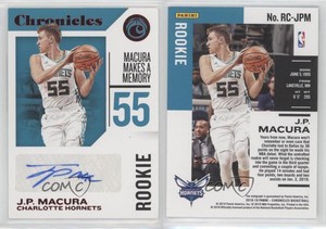2018-19 Panini Chronicles Signatures Red JP Macura #RC-JPM Rookie Auto RC
