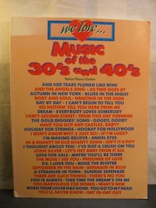 Music of the 30's and 40's-Music We Love-piano/vocal/guitar-paperback - Picture 1 of 12