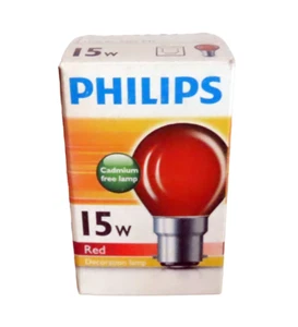 Ampoule Philips Rouge 15W à Baïonnette - Neuve en Boite d'Origine - Foto 1 di 3