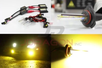H10/9145 3000K JDM Yellow 35W Slim DC Ballast HID Conversion Kit Xenon Bulb - Image 1 of 4