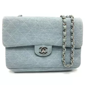CHANEL CC Matelasse25 Single Chain fashion accessory Shoulder Bag Jersey blue - Foto 1 di 11