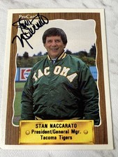 1990 ProCards Tacoma Tigers Stan Naccarato IP autograph signed card Deceased