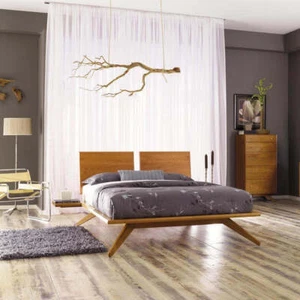 Handmade Astrid Bed, Wooden platform bed for home - Picture 1 of 6