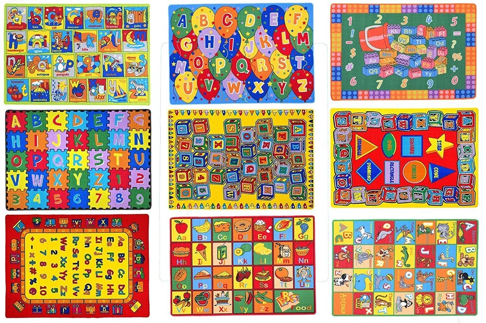 Kids ABC Rugs for Playroom 5X7  Boys Girls  Nursery Room Decor Non-Skid - Image 1 of 4