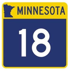 Minnesota State Highway 18 Sticker Decal R4714 Highway Route Sign  - Picture 1 of 1