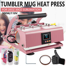  20OZ 30OZ Tumbler Heat Press Machine Mug Cup Transfer Sublimation Printing Pink