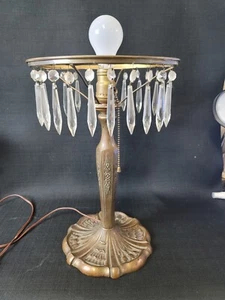 Antique Art Nouveau Arts And Crafts Bronze Lamp Base - Picture 1 of 21