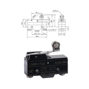 LXW5-11G2 Current Micro Limit Switch With Roller Lever 250V 220V 380V 15A SPDT - Picture 1 of 5