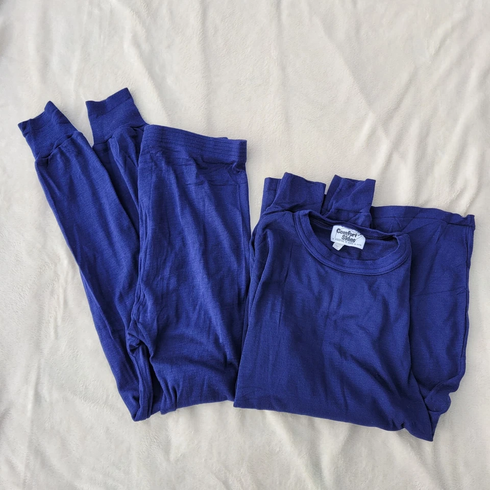 Conjunto de camisa y pantalones térmicos Comfort Skins para hombre XL capa base azul oscuro años 80 90 Foto 1 de 4