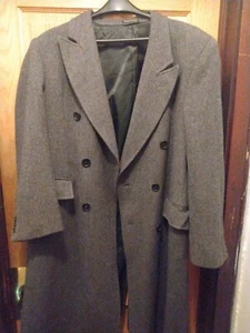 Beautiful Vintage Wool Overcoat Made in Czechoslovakia Men's 24" across chest - Picture 1 of 12