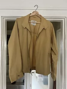 Vintage London Fog jacket mens 44 Yellow harrington Bomber 80s USA made pastel - Picture 1 of 5