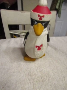6" Penguin Standing Christmas Scarf Y Squishy Sensory Stress Squeeze Ball Toy - Picture 1 of 4