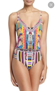 Camilla Franks Woven Wonderland One Piece Swimsuit Size 8 Extra Small $4 EXPRESS - Picture 1 of 9