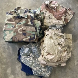 Lot of 25 Camouflage BDU Jackets Army chip Woodland Military woodland Vintage - Picture 1 of 20