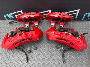 2014-2016 MERCEDES BENZ AMG E63 CLS63 W212 FRONT REAR BREMBO BRAKE CALIPERS RED - Picture 1 of 19