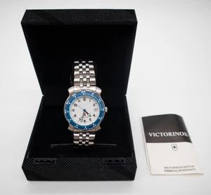 Blue Victorinox Rotating Bezel Date Indicator Swiss Sports Watch (Needs battery) - Foto 1 di 4