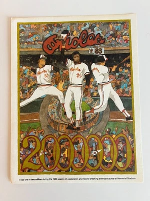 1983 Baltimore Orioles 2,000,000 Memorial Stadium Attendance Print - Image 1 of 4