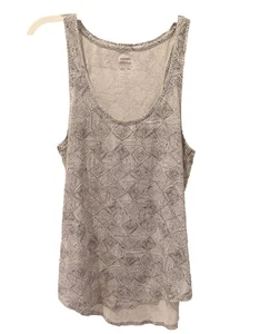 Camiseta sin mangas geométrica brezo talla X-pequeña relajada azul marino antigua para mujer - Imagen 1 de 3