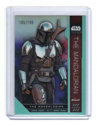 Star Wars Finest 2023 Topps AQUA REFRACTOR Parallel FN-94 Mandalorian #105/199 - Image 1 of 4