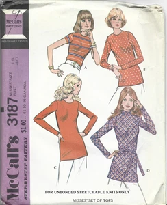 1972 McCALL'S 3187 PATTERN-WOMEN-SIZE 18-BUST 40-AS-IS USED-PRINTED IN USA - Picture 1 of 1
