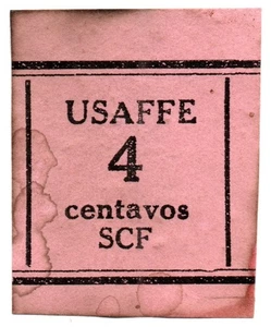 1942 Philippinen USAFFE Guerilla Briefmarken 4 Centavos Southern Cebu Streitkräfte - Bild 1 von 8