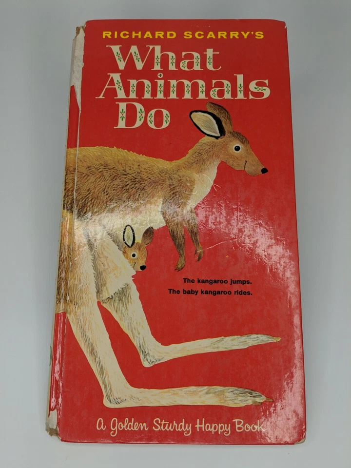 Vintage 60s Richard Scarry's What Animals Do, Golden Sturdy Happy Kids Book 1969 Foto 1 de 2